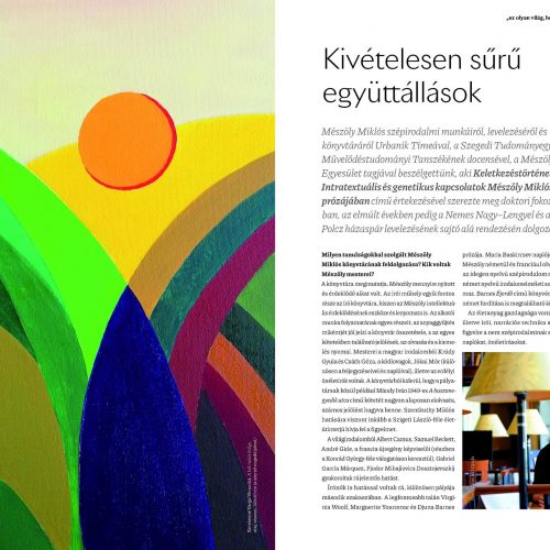 Irodalmi Magazin Mészöly Miklós számában (2021/4) illusztrációként megjelentetett alkotás
